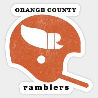 Defunct Orange County Ramblers CFL Football 1967 Sticker